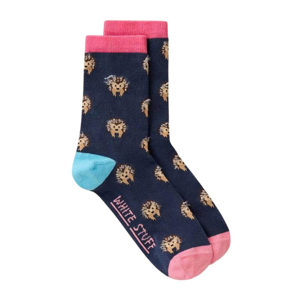 White Stuff Fluffy Hedgehog Ankle Sock